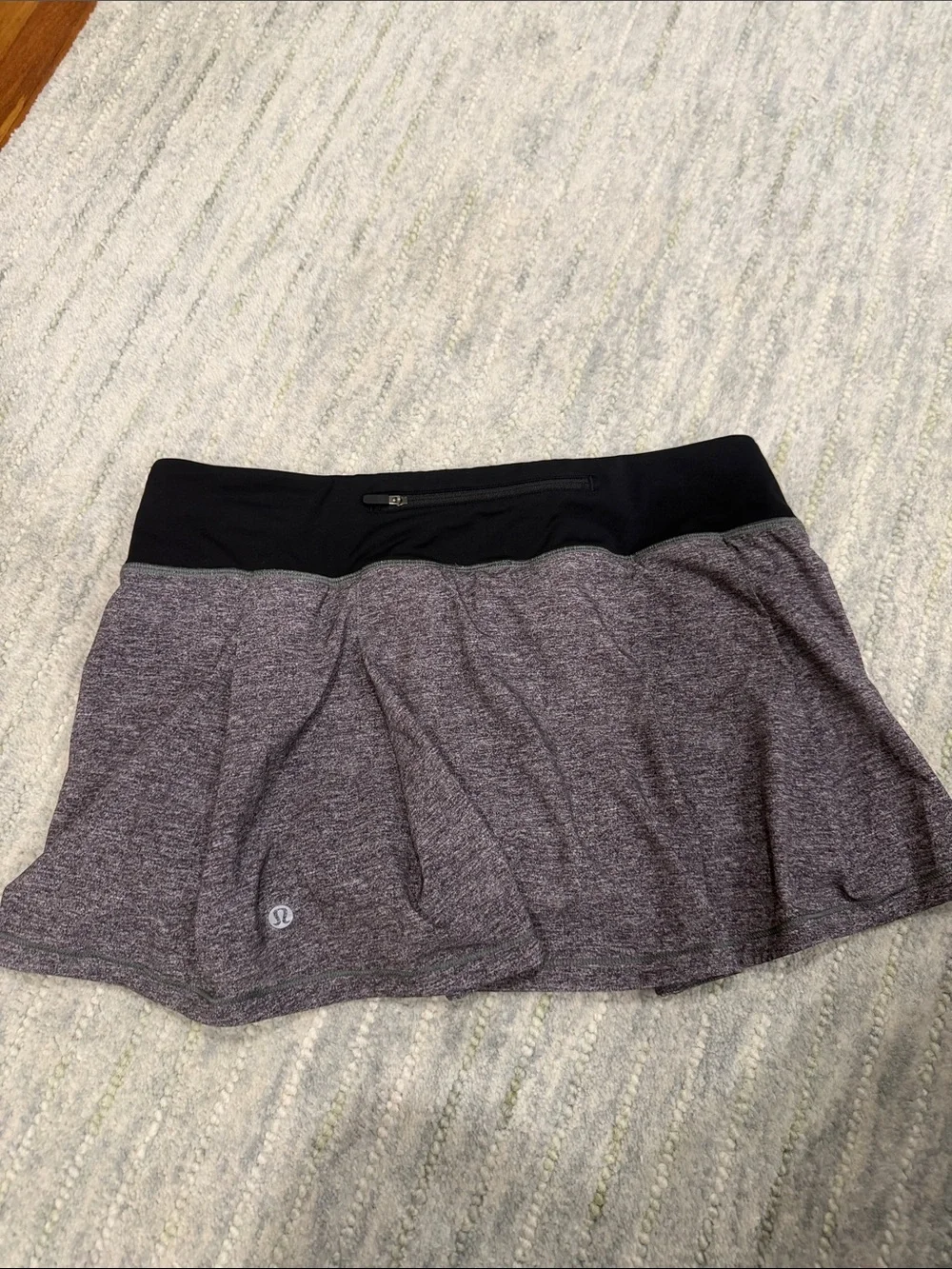 Lululemon Gray Athletic Skirt with Black Waistband